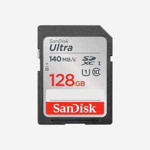SanDisk Ultra 128 Go SDXC UHS-I Classe 10, Lecture 140 Mo/s, Résistante aux chocs/température/eau/rayons X - SDSDUNB-128G-GN6IN - Miniature 1
