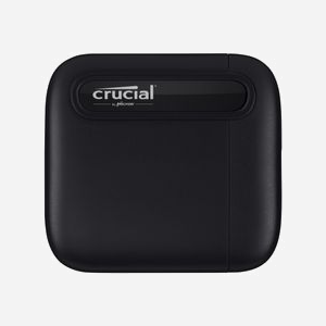 SSD Portable Crucial X6 1 To USB Type-C 3.2 Gen 2, Lecture 540 Mo/s, Résistant Chocs/Température/Vibrations, Noir, 42g - CT1000X6SSD9 - Miniature 1