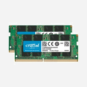 Crucial 16Go (2x8Go) DDR4 3200MHz CL22 SODIMM 1.2V Unbuffered pour Ordinateur Portable - CT2K8G4SFRA32A