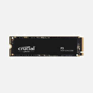 Crucial P3 500 Go SSD M.2 PCIe 3.0 NVMe 3D NAND Lecture 3500 Mo/s Ecriture 1900 Mo/s TBW 110 pour PC/Ordinateur Portable (CT500P3SSD8)