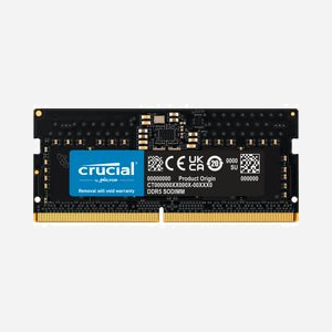 Crucial 8GB DDR5 SO-DIMM 4800MHz CL40 (CT8G48C40S5T) - Module mémoire 262-pin pour ordinateur portable, tension 1.1V, Unbuffered, Non-ECC - Miniature 1