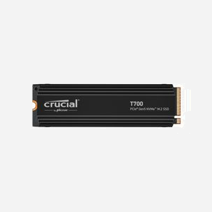 Crucial T700 SSD 2 To M.2 PCIe 5.0 NVMe 2.0, Lecture 12400 Mo/s, Ecriture 11800 Mo/s, 2280, TBW 1200, Radiateur, CT2000T700SSD5