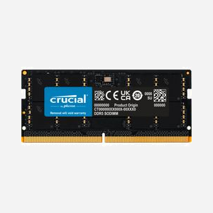 Crucial Mémoire SO-DIMM DDR5 64Go (1x64Go) 5600MHz CL46 1.1V, Unbuffered, avec On-Die ECC, PC Portable, Référence CT64G56C46S5