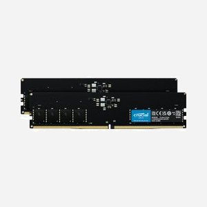 Crucial Mémoire DDR5 128Go (2x64Go) 5600MHz UDIMM CL46 1.1V, avec On-Die ECC, pour PC de bureau - CT2K64G56C46U5 - Miniature 1
