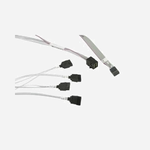 Câble Supermicro SAS CBL-SAST-0616 SFF 8087 vers 4x SATA 7-pin, 0.5m, Gris, Unité. Interconnexion interne pour stockage SAS/SATA. - Miniature 2