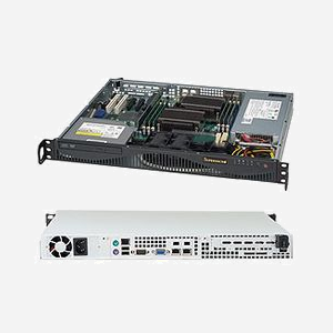 Supermicro SuperChassis 1U CSE-512F-350B1 Noir - Serveur Rackable - Alimentation 350W - 2x Baies 3.5" - Facteur de forme ATX - 437x369x43mm - Miniature 1