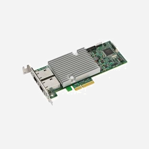 Supermicro AOC-STGS-I2T-O Carte Réseau Interne 2 Ports 10 Gigabit Ethernet RJ-45 PCIe 3.0 Serveur, Support Jumbo Frames, RoHS - Miniature 1
