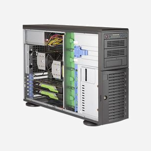 Supermicro SuperWorkstation SYS-7049A-T Rack 4U Intel C621 LGA 3647 (Socket P), 2x Intel Xeon, DDR4 ECC RDIMM 2To, 8x 3.5" SATA III RAID 0/1/5/10, Aspeed AST2500 - Miniature 1