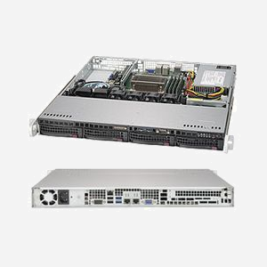 Supermicro SuperChassis 813MFTQC-350CB2 1U Rackable Noir, Alimentation 350W, 4 Baies 3.5", Simple Alimentation, Dimensions 437x503x43mm, Certification BSMI, CCC, CE/EMC, FCC B