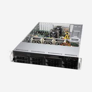 Supermicro CSE-LA25TQC-R609LP Châssis Serveur 2U Noir - Alimentation 600W 80 PLUS Platinum - Baies 8x 3.5" Hot-Swap, 2x 2.5" - Ventilateurs 3x 80mm