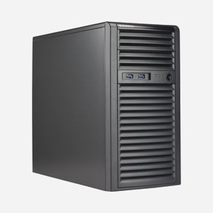 Supermicro CSE-731I-404B Mini Tower Serveur Noir, microATX, Alimentation 400W 80+ Gold, 4x 3.5", 2x 5.25", 1x 90mm, USB 3.2 Gen 1