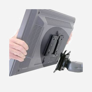 Ergotron Quick Release LCD Bracket 60-589-060 Noir Métal, VESA 75x75/100x100mm, Charge max. 15.9kg, pour écrans LCD/LED, Poids 453g - Miniature 2