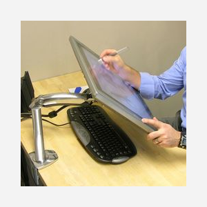 Ergotron MX Bras LCD Bureau Aluminium 45-214-026 pour écran jusqu'à 30" (76.2cm), charge max 13.6kg, VESA 75x75 à 200x200, inclinaison 80°, rotation 90° - Miniature 2