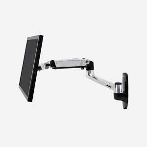 Ergotron LX Series 45-243-026 Support Mural LCD Aluminium 34" (86.4cm) VESA 75/100mm, Charge Max 11.3kg, Extension 64cm, Inclinaison 75°, Rotation 360° - Miniature 1