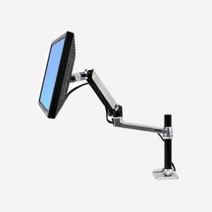 Ergotron LX Bras Support Bureau LCD 34" Noir (45-295-026) - Aluminium, Pôle 86.4cm, 75/100mm VESA, -75/+75° Inclinaison, Rotation 360°, Max 11.3kg - Miniature 1