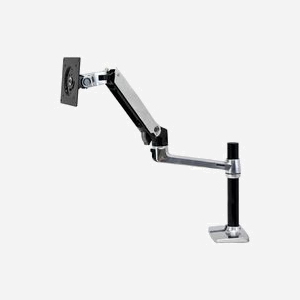 Ergotron LX Bras Support Bureau LCD 34" Noir (45-295-026) - Aluminium, Pôle 86.4cm, 75/100mm VESA, -75/+75° Inclinaison, Rotation 360°, Max 11.3kg - Miniature 2