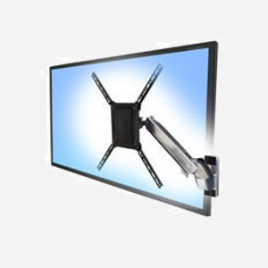 Ergotron Bras Interactif Mural Aluminium 45-296-026, 30"-55" (76-140cm), Charge Max 18.2kg, VESA 200x100mm, Ajust. Vertical 51cm, Panoramique 180° - Miniature 2