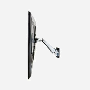Ergotron Bras Interactif Mural Aluminium 45-296-026, 30"-55" (76-140cm), Charge Max 18.2kg, VESA 200x100mm, Ajust. Vertical 51cm, Panoramique 180° - Miniature 3