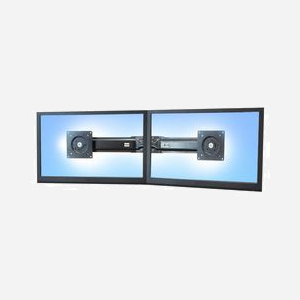 Ergotron 97-783 Kit de Montage Mural Double Écran 17"-26" (43.2-66cm) VESA 50x50/100x100, Charge Max. 16.4kg, Rotation 360°, Noir - Miniature 1