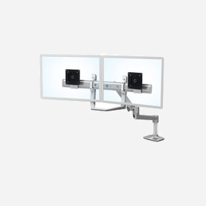 Ergotron LX Series 98-037-062 Support Bureau Double Écran 5.7" à 10" Blanc, Montage Bureau, Poids 680g, Code SH 85299097 - Miniature 4