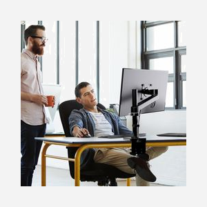 Bras Ergotron NX Series 45-669-224 pour écran jusqu'à 34" (86.4cm) Noir, fixation bureau, VESA 75x75/100x100, charge max 8kg, rotation 360°, inclinaison, aluminium/acier - Miniature 3