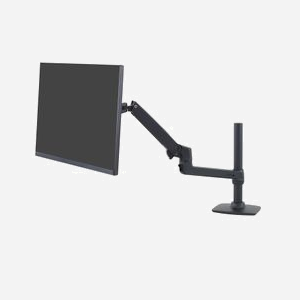 Ergotron LX Series 45-537-224 Bras Support Écran LCD Bureau Poteau Long 34" (86.4 cm) Noir - Montage Bureau 75x75/100x100mm - Inclinaison 75°