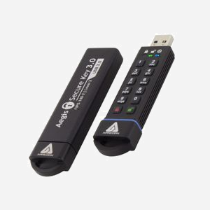 Apricorn ASK3-16GB : Clé USB 16Go USB 3.2 Gen 2 Type-A, Lecture 195Mo/s, Ecriture 162Mo/s, Clavier PIN intégré, Chiffrement matériel, Compatible Windows/Mac/Linux