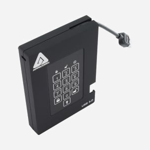 Apricorn Aegis Fortress 4 To SSD 2.5" USB Type-A 3.2 Gen 1, Lecture/Écriture 350 Mo/s, AES-XTS 256-bit, Résistant Chocs/Vibrations/Eau, Clavier PIN, Noir - Miniature 3