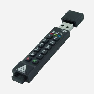 Apricorn ASK3-NX-64GB Clé USB 64Go USB Type-A 3.2 Gen 2 (3.1 Gen 2) 77/72 Mo/s Lecture/Ecriture, IP67, Clavier PIN, Lecteur Empreinte Digitale - Miniature 1