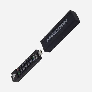 Apricorn Aegis Secure Key 3NXC 64GB USB 3.2 Gen 1 Type-A Noir, Clavier Intégré, AES-XTS 256-bit, FIPS 140-2, IP68 - Miniature 2