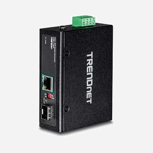 Trendnet TI-PF11SFP Convertisseur de Média Gigabit Ethernet 2000 Mbit/s, SFP, PoE+ 30W, IEEE 802.3/ab/af/at/u/x/z, IP30, -40°C à 75°C