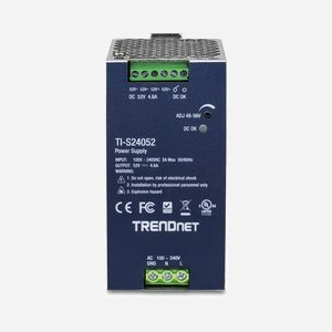 Alimentation Industrielle Trendnet TI-S24052 240W, Entrée 90-264V AC, Sortie 52V DC, Montage Rail DIN, Protections Surtension/Surchauffe/Court-Circuit, Certifications CE/RoHS/FCC/UL - Miniature 2
