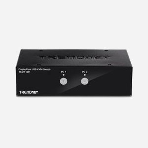 Trendnet TK-241DP KVM Switch 2 ports DisplayPort 4K Ultra HD (3840x2160) USB 2.0 avec audio, contrôle 2 PC, 2x USB-B, Alimentation secteur - Miniature 2