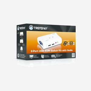 Trendnet TK-209K Switch KVM 2 ports USB/VGA 2048x1536 Audio PS/2 Câbles 1.2m Compatible Windows, Linux, macOS, Alimentation USB - Miniature 5