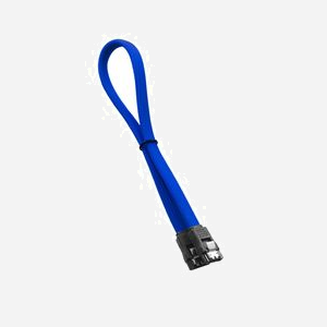 Cablemod CM-CAB-SATA-N60KB-R : Câble SATA III 0.6m Femelle/Femelle Bleu, Connecteurs Droit, Conditionnement Blister, Largeur 81mm, Profondeur 29mm - Miniature 1