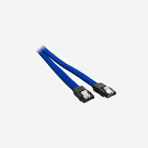 Cablemod CM-CAB-SATA-N60KB-R : Câble SATA III 0.6m Femelle/Femelle Bleu, Connecteurs Droit, Conditionnement Blister, Largeur 81mm, Profondeur 29mm - Miniature 2