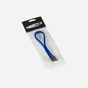 Cablemod CM-CAB-SATA-N60KB-R : Câble SATA III 0.6m Femelle/Femelle Bleu, Connecteurs Droit, Conditionnement Blister, Largeur 81mm, Profondeur 29mm - Miniature 4