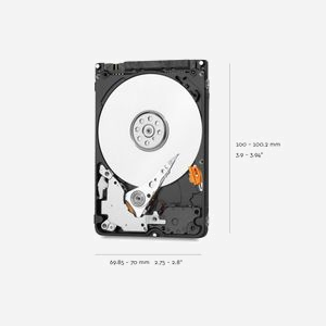 Western Digital Blue WD20SPZX - HDD 2To 2.5" SATA III 6Gb/s - 5400 RPM, 128 Mo Cache, 7mm hauteur - Pour Ordinateur Portable - Miniature 2