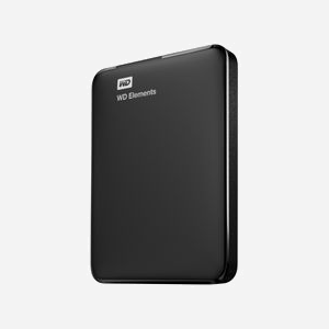 Western Digital WD Elements Portable 4To HDD 2.5" USB 3.2 Gen 1 Noir - WDBU6Y0040BBK-WESN - Compatible Windows/macOS, NTFS, 82x110.4x21mm
