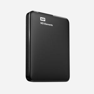 Western Digital WD Elements Portable 4To HDD 2.5" USB 3.2 Gen 1 Noir - WDBU6Y0040BBK-WESN - Compatible Windows/macOS, NTFS, 82x110.4x21mm - Miniature 4