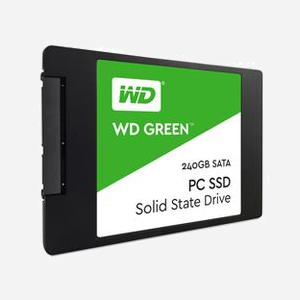 Western Digital Green SSD 240 Go 2.5" SATA III SLC - Lecture 545 Mo/s, MTBF 1000000h, Consommation 2.8W (Lecture/Écriture), Température 0-70°C - Miniature 2