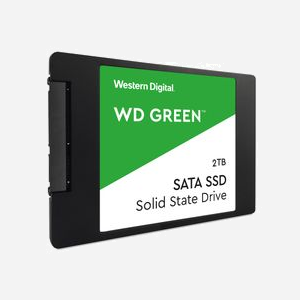Western Digital WD Green 2 To SSD 2.5" SATA III SLC - Lecture 545 Mo/s, 6 Gbit/s, MTBF 1 000 000 h - WDS200T2G0A-00CMW0 - Miniature 3