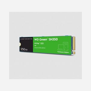 Western Digital Green SN350 250Go SSD NVMe M.2 PCIe 3.0 TLC Lecture 2400Mo/s Écriture 3500Mo/s 300K IOPS Lecture/Écriture Aléatoire - Miniature 1