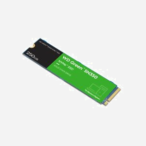 Western Digital Green SN350 250Go SSD NVMe M.2 PCIe 3.0 TLC Lecture 2400Mo/s Écriture 3500Mo/s 300K IOPS Lecture/Écriture Aléatoire - Miniature 3