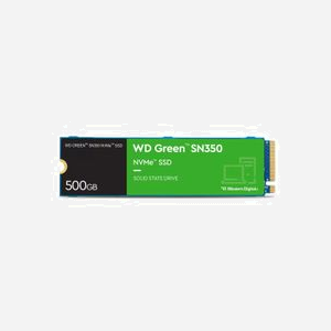 Western Digital Green SN350 SSD 500 Go M.2 2280 PCIe 3.0 NVMe 1.3 TLC Lecture 2400 Mo/s Écriture 1500 Mo/s - Miniature 2