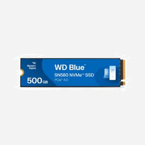 Western Digital Blue SN580 500 Go SSD M.2 2280 PCIe 4.0 NVMe TLC Lecture 4000 Mo/s Écriture 3600 Mo/s 450K/750K IOPS - Miniature 1