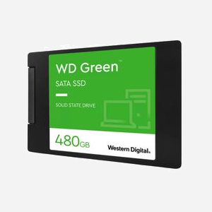 Western Digital Green SSD 480Go 2.5" SATA III 6Gbit/s (WDS480G3G0A-00BJG0) : 1.7W Lecture/Écriture, 7mm, 0-70°C, Certifié FCC/UL/CE
