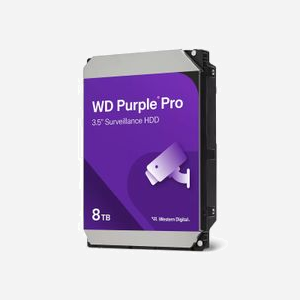 Western Digital Purple Pro WD8002PURP : HDD 8To 3.5" SATA 7200RPM, Cache 256Mo, Surveillance Vidéo, Supporte jusqu'à 64 Caméras, Charge 550To/an