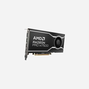 AMD Radeon Pro W7500 8 Go GDDR6, 1700 Stream Processors, PCIe 4.0 x8, 4x DisplayPort 2.1, Refroidissement Actif, Support Windows & Linux