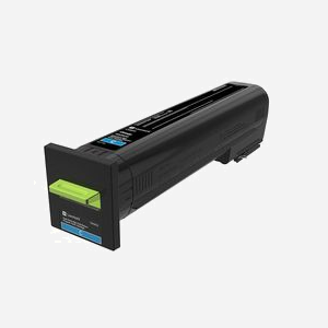 Lexmark 72K2XC0 Cartouche Toner Cyan Original - 22000 pages - Laser - Compatibilité CS820dte, CS820dtfe, CS820de - Dimensions colis: 498x177x186mm - Miniature 1